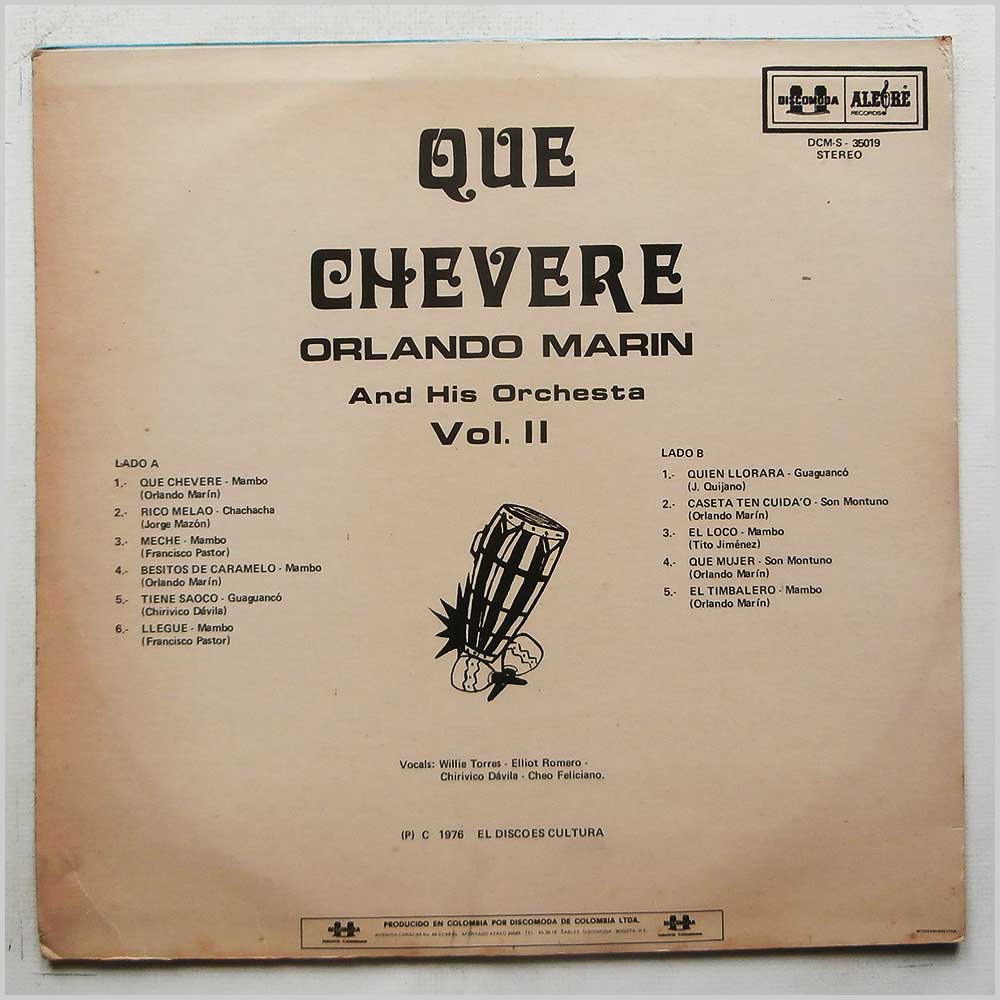 Orlando Marin and His Orchestra - Que Chevere Vol II  (DCM-S-35019) 
