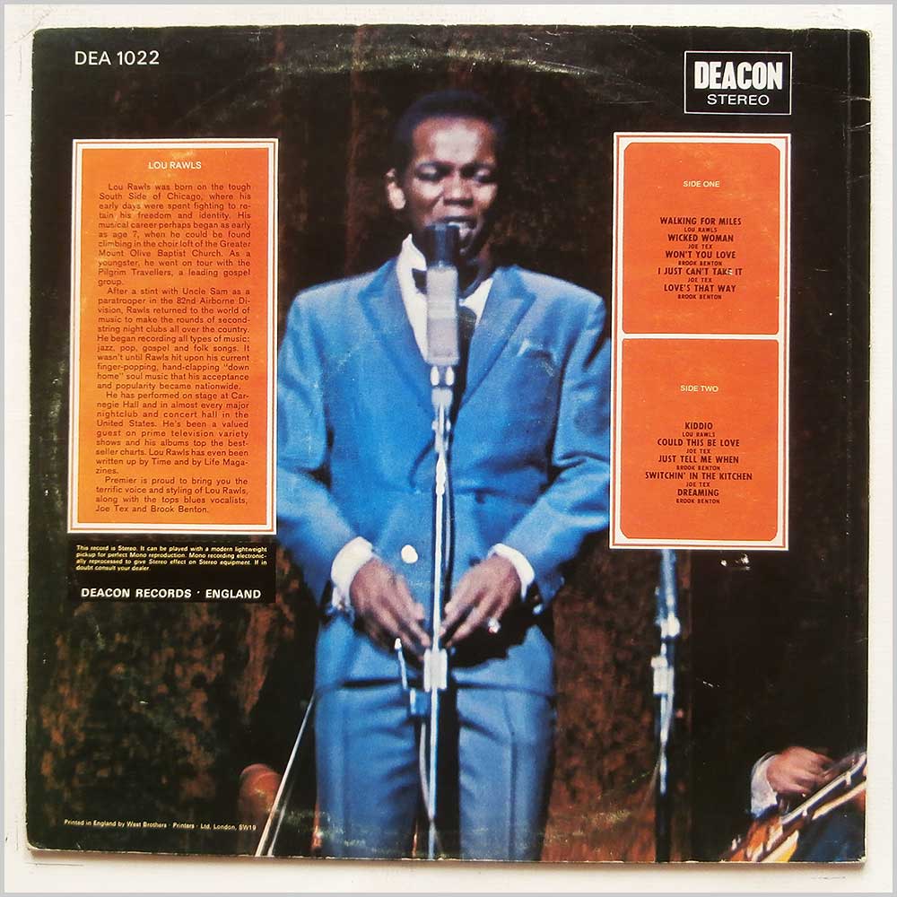 Various - Starring Lou Rawls With Special Guest Stars  (DEA 1022) 