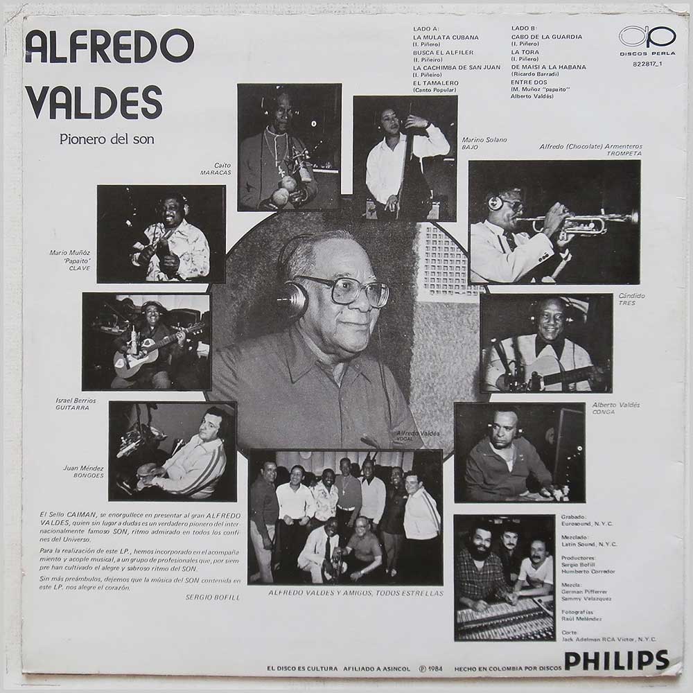 Alfredo Valdes - Pionero Del Son  (DISCOS PERLA 822817-1) 