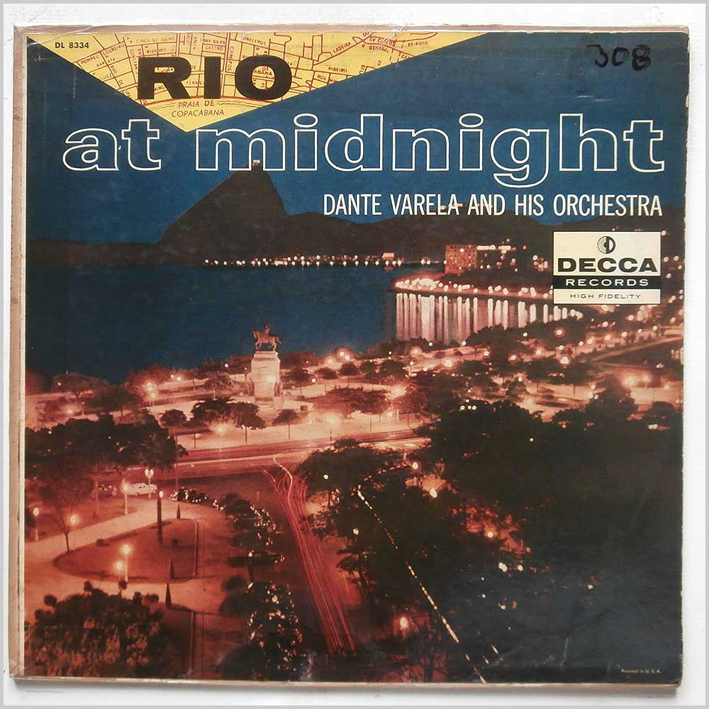 Dante Varela and His Orchestra - Rio At Midnight  (DL 8334) 