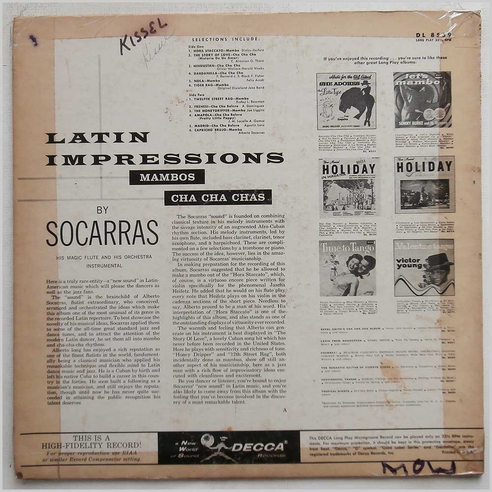 Alberto Socarras - Latin Impressions By Socarras  (DL 8559) 