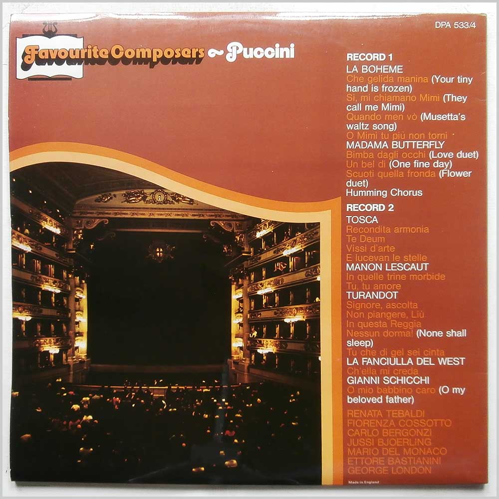 Various - Favourite Composers: Puccini  (DPA 533/4) 