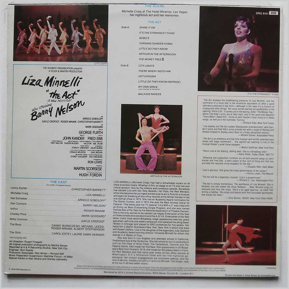 Liza Minnelli - The Act [Original Broadway Cast Recording]  (DRG 6101) 