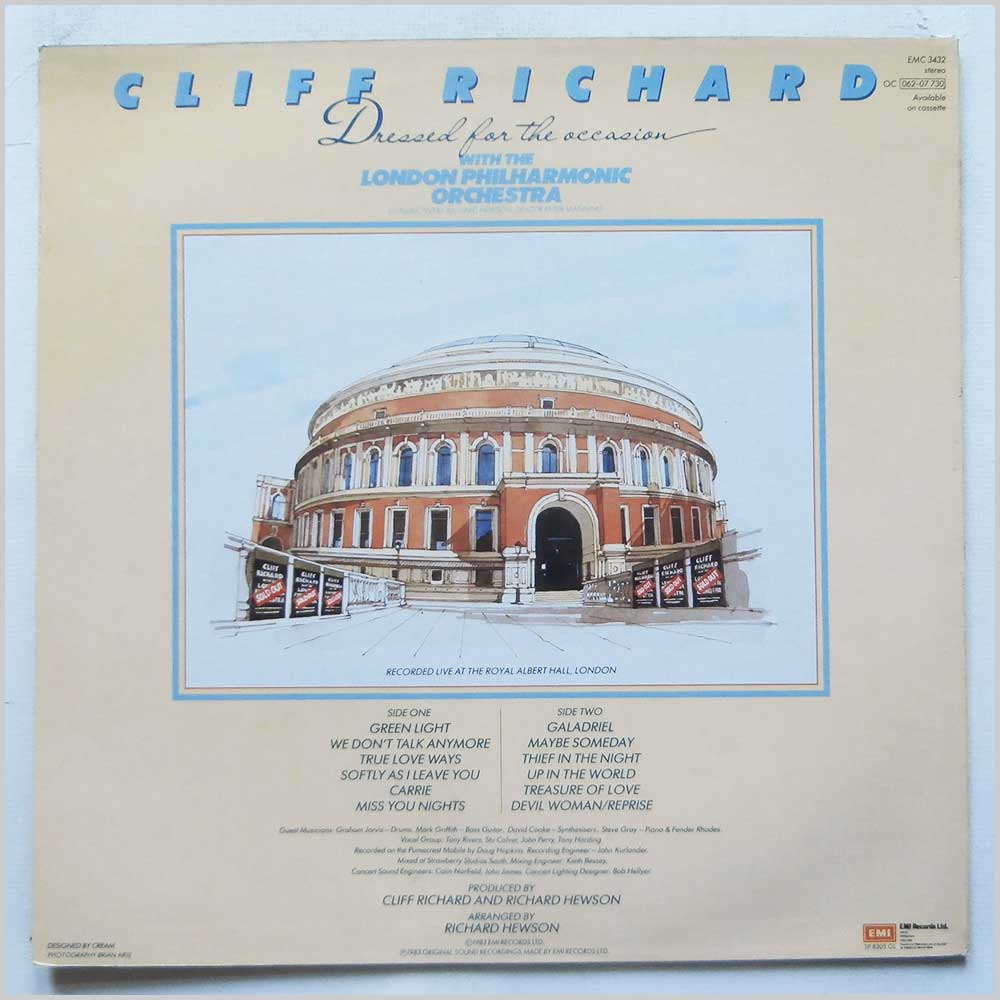 Cliff Richard With The London Philharmonic Orchestra - Dressed For The Occasion  (EMC 3432) 