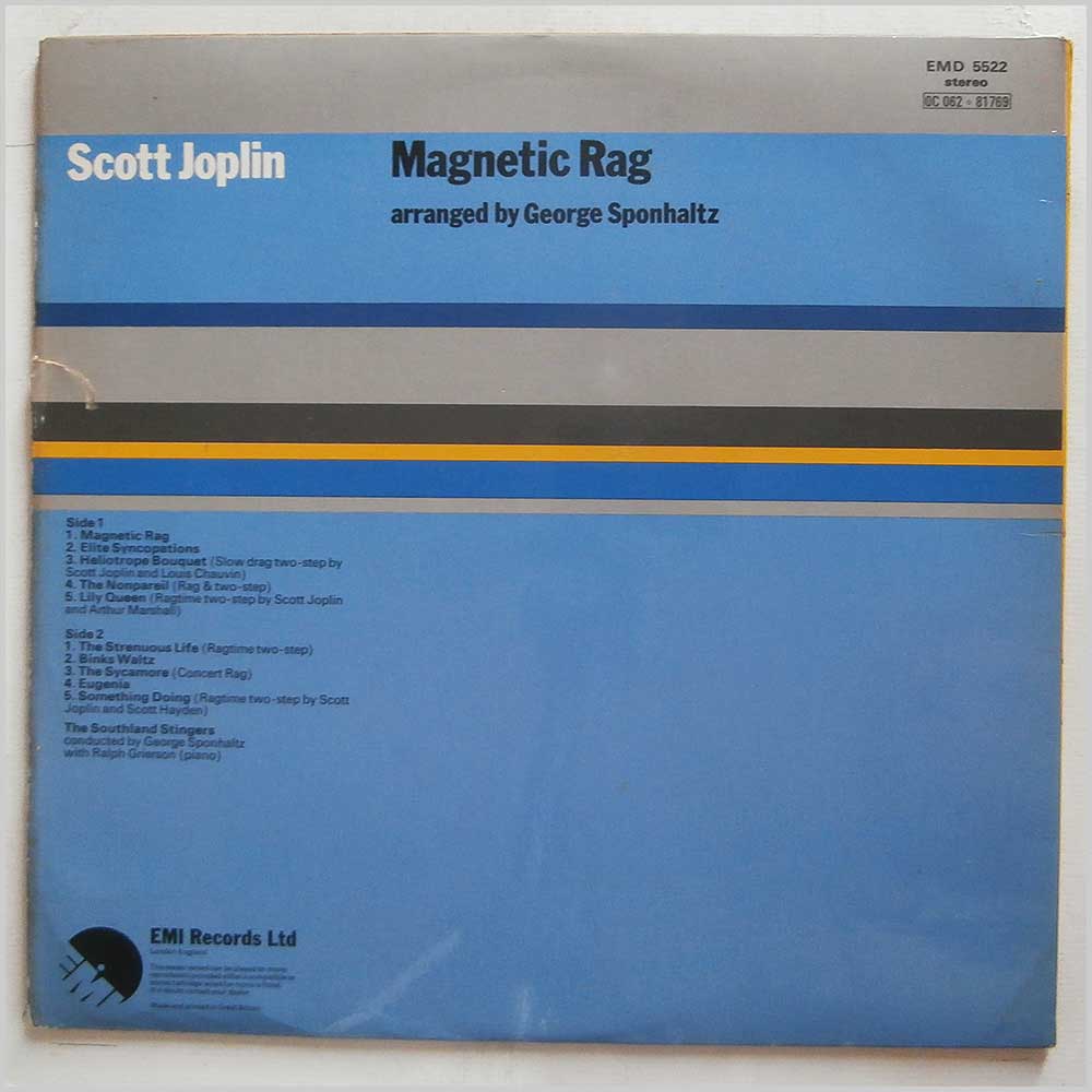 The Southland Stingers, Ralph Grierson, George Sponhaltz - Scott Joplin: Magnetic Rag  (EMD 5522) 