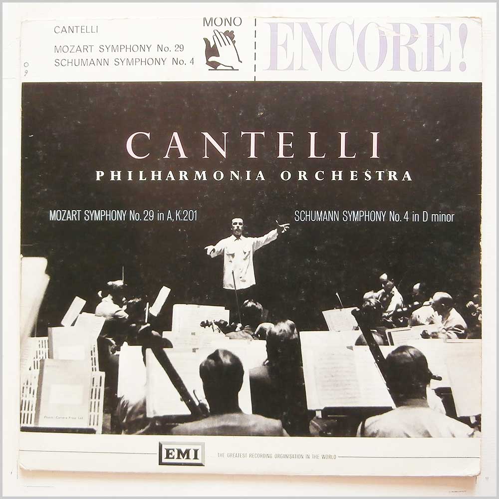 Guido Cantelli, Philharmonia Orchestra - Mozart: Symphony No.29 in A Major, Schumann: Symphony No.24 in D Major  (ENC 122) 
