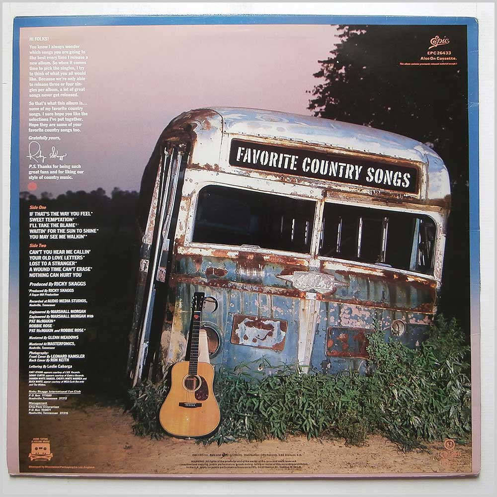 Ricky Skaggs - Favorite Country Songs  (EPC 26433) 
