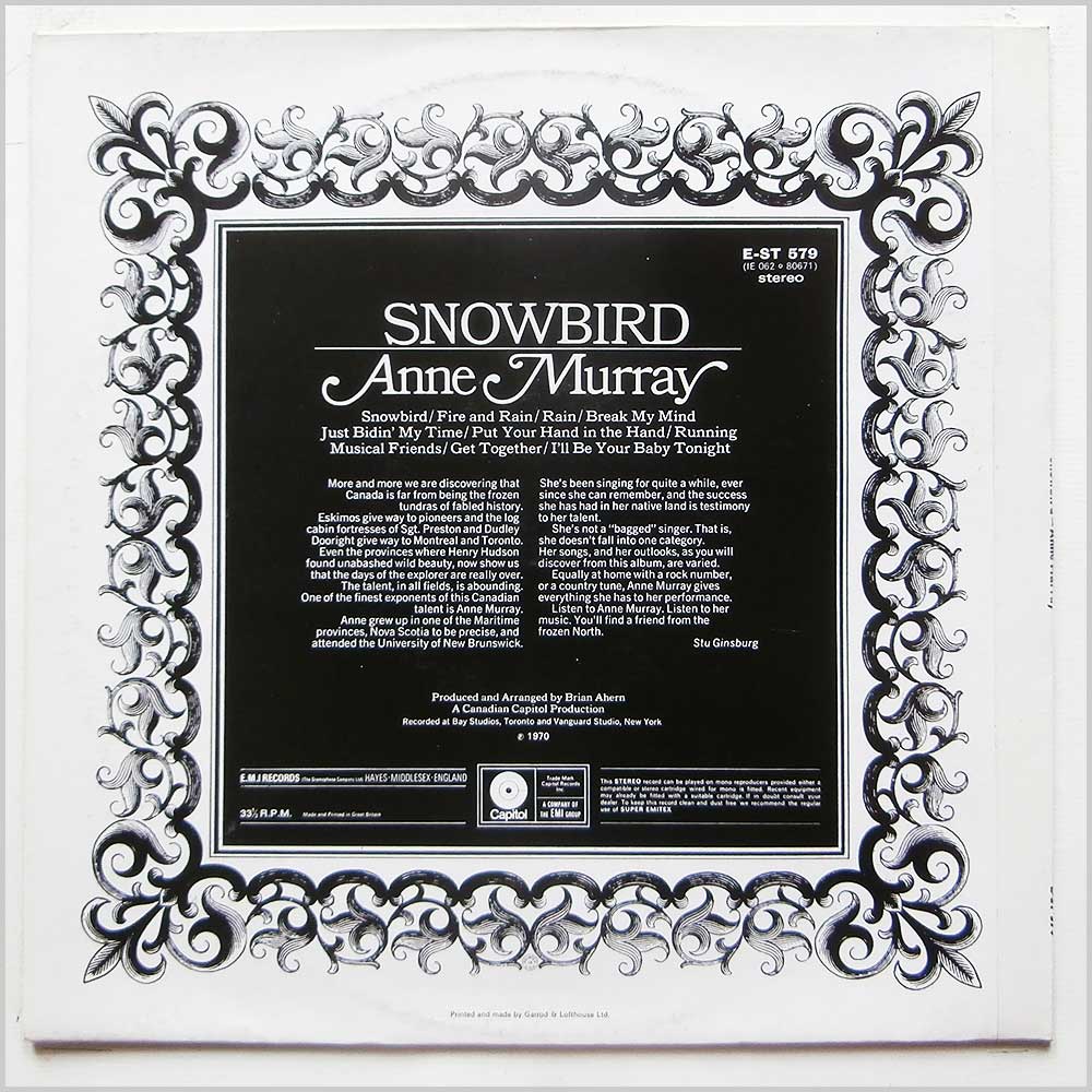 Anne Murray - Snowbird  (E-ST 579) 