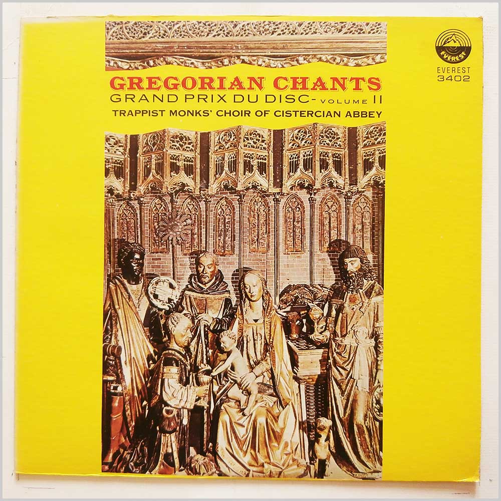 Trappist Monk's Choir Of Cistercian Abbey - Gregorian Chants Grand Prix Du Disc Volume II  (EVEREST 3402) 