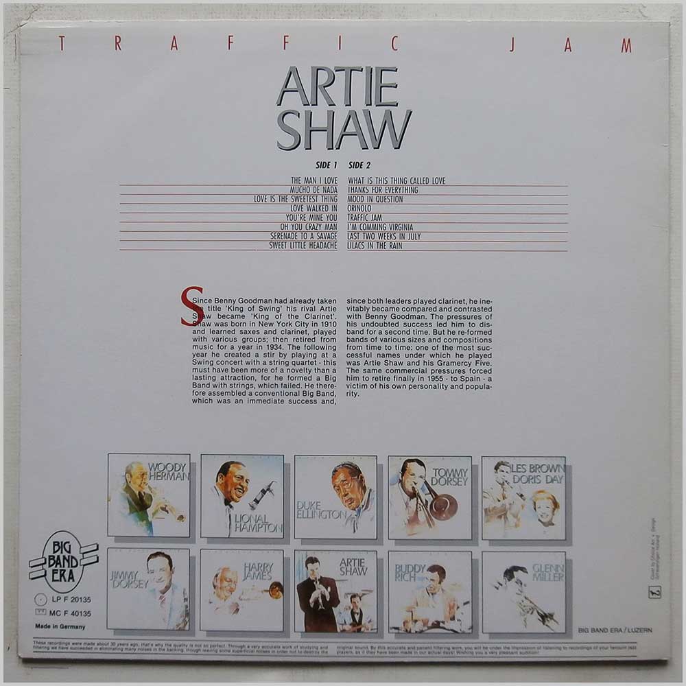 Artie Shaw - Traffic Jam  (F 20135) 