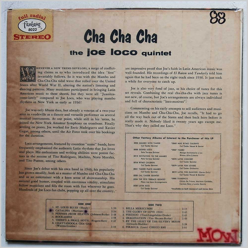 Joe Loco Quintet - Cha Cha Cha  (FANTASY 3277) 
