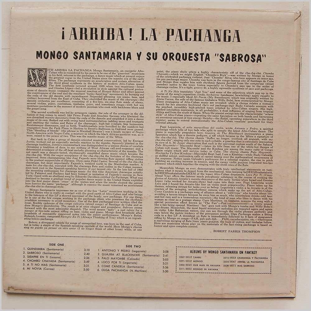 Mongo Santamaria - Arriba-La Pachanga  (FANTASY 3324) 