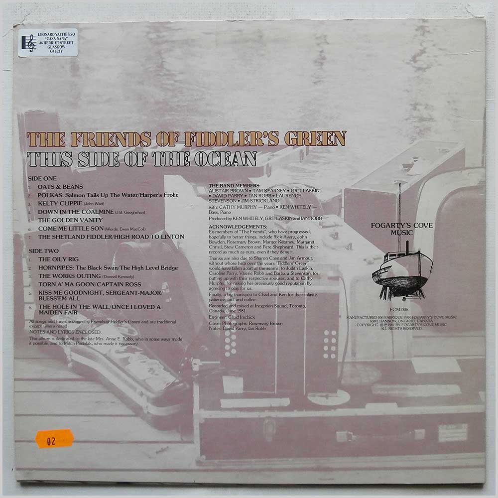 The Friends Of Fiddlers Green - This Side Of The Ocean  (FCM 005) 