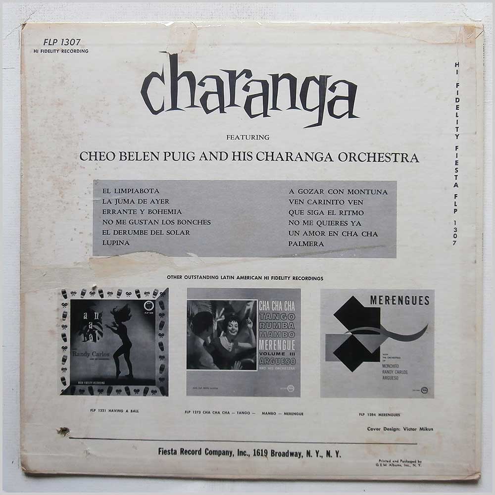 Cheo Belen Puig and His Charanga Orchestra - Charanga  (FLP 1307) 