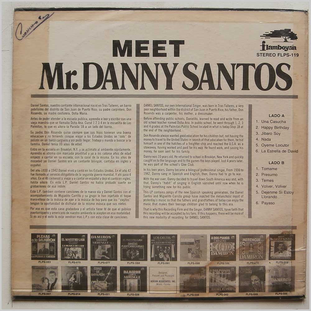 Daniel Santos Y Su Conjunto - Meet Mr. Danny Santos  (FLPS-119) 