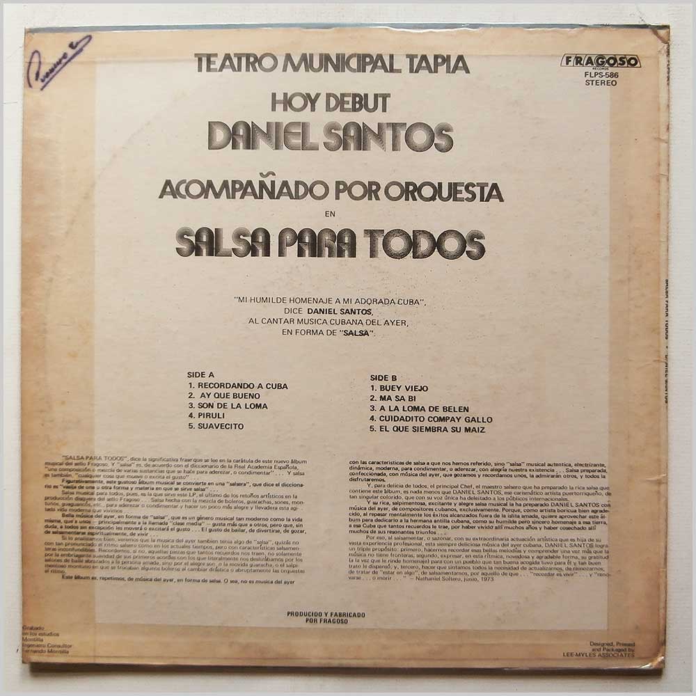 Daniel Santos - Salsa Para Todos  (FLPS-586) 