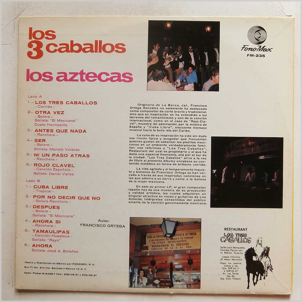 Los 3 Caballos - Los Aztecas  (FM-235) 