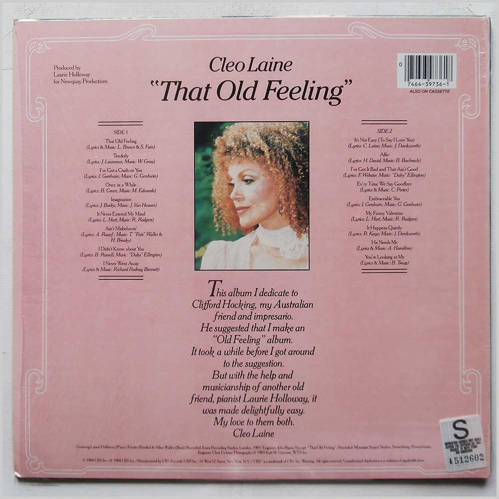 Cleo Laine - That Old Feeling  (FM 39736) 
