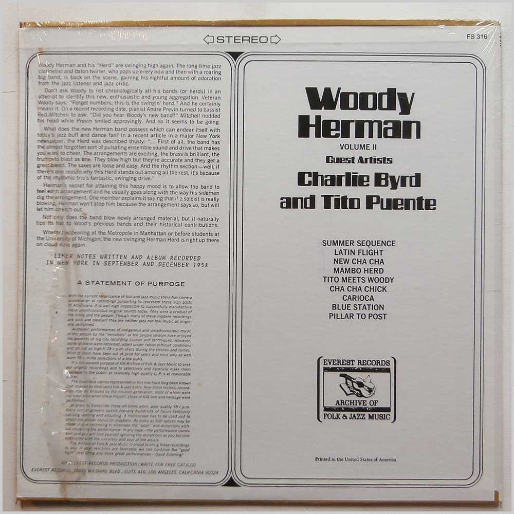 Woody Herman - Woody Herman Volume II  (FS 316) 