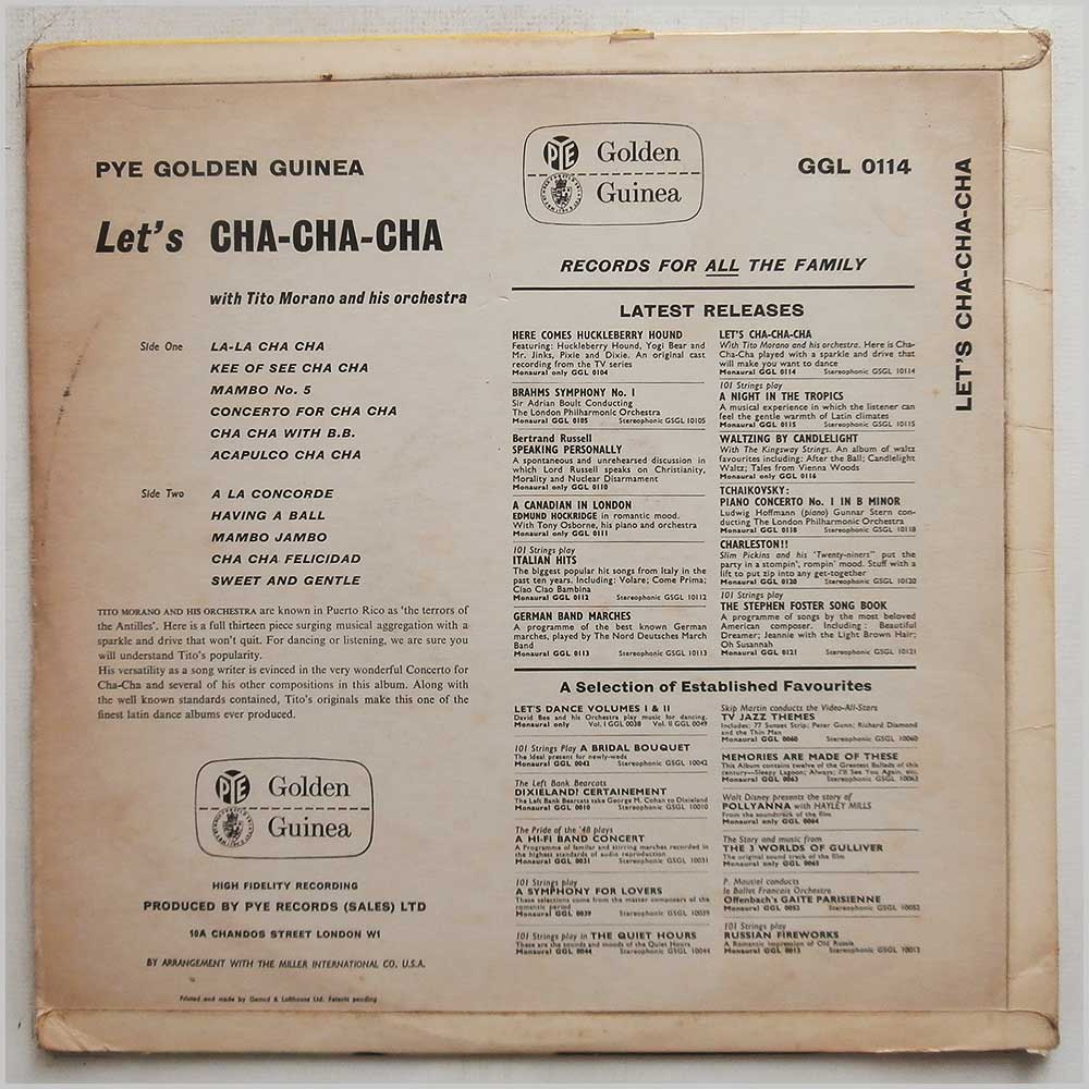 Tito Morano and His Orchestra - Let's Cha-Cha-Cha  (GGL 0114) 