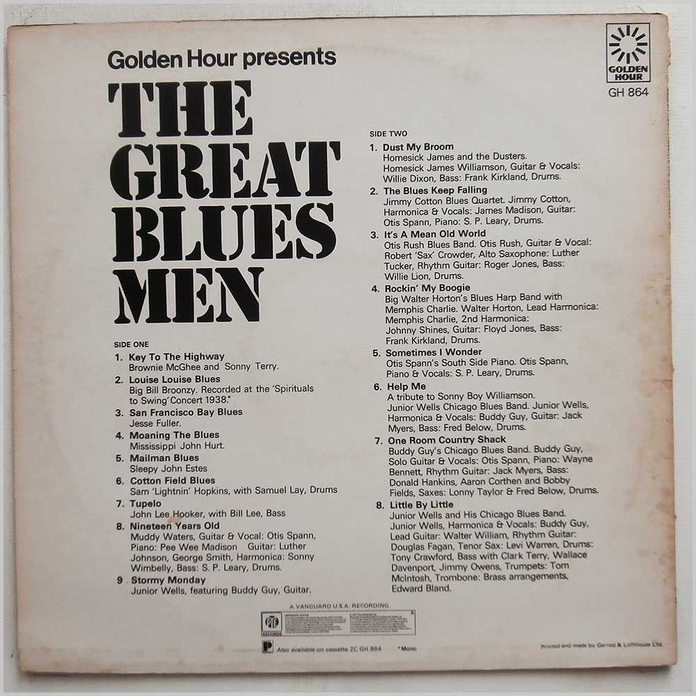 Various - The Great Blues Men  (GH 864) 
