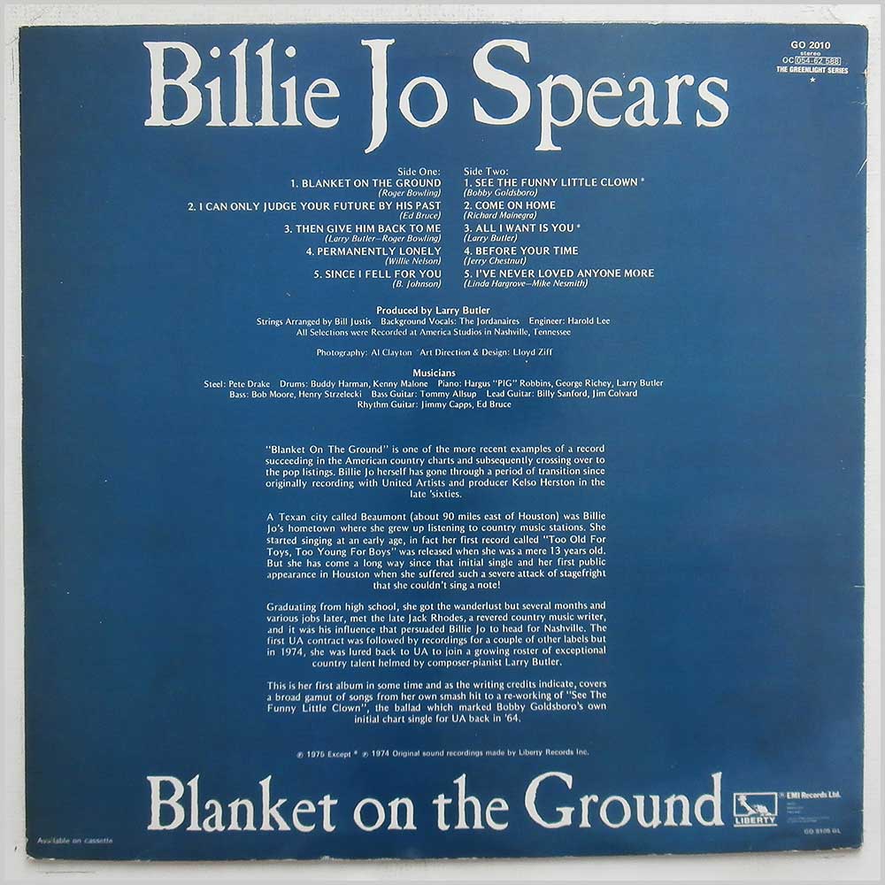 Billie Jo Spears - Blanket On The Ground  (GO 2010) 