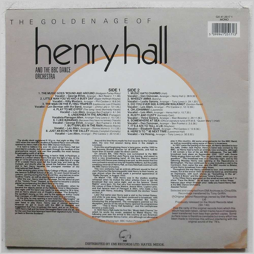 Henry Hall and The BBC Dance Orchestra - The Golden Age of Henry Hall  (GX 41 2517 1) 