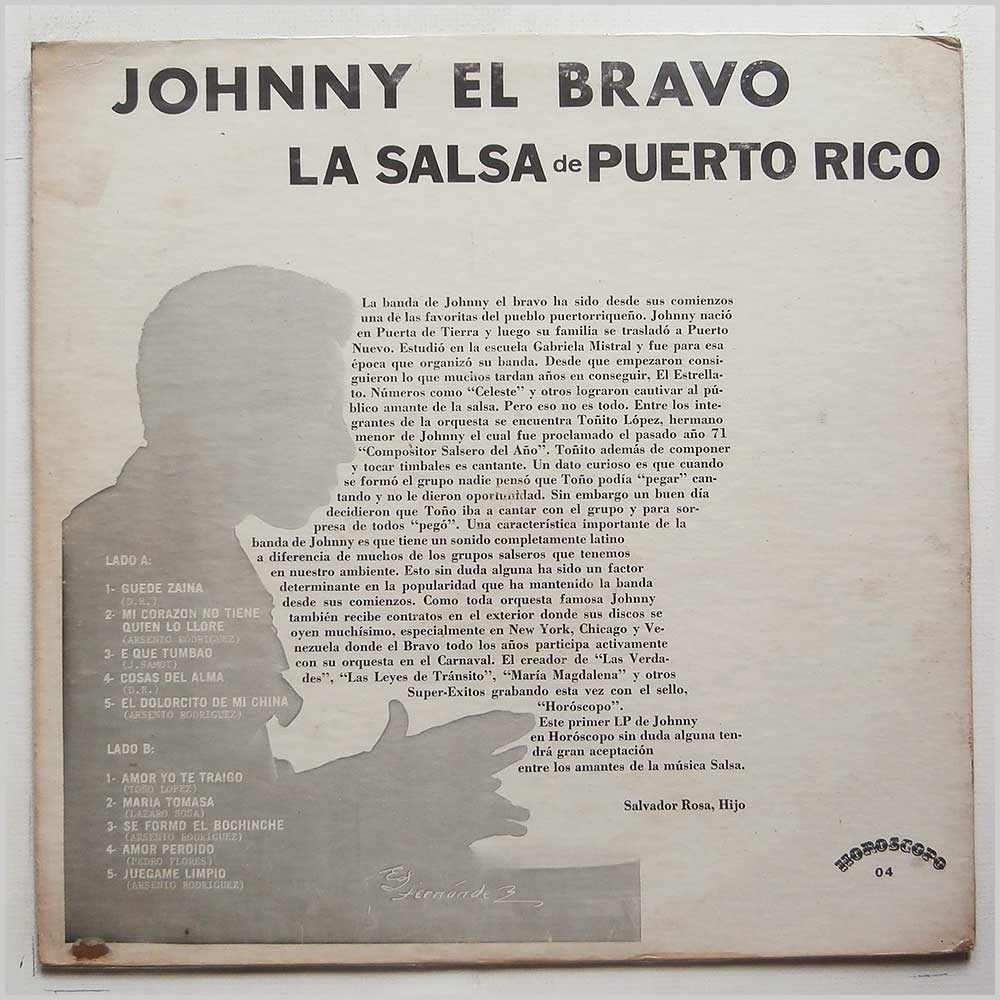 Johnny El Bravo - La Salsa De Puerto Rico  (H-04) 