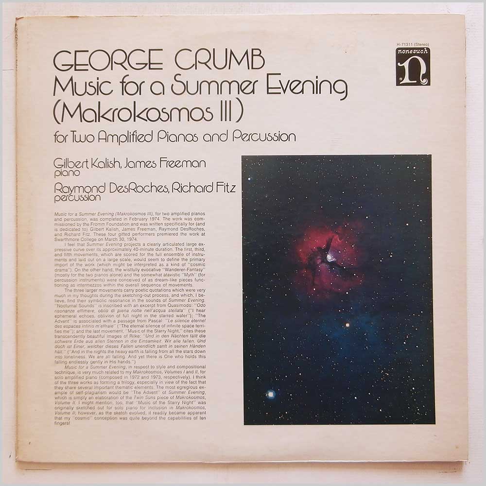 George Crumb - Music For A Summer Evening (Makrokosmos III)  (H-71311) 