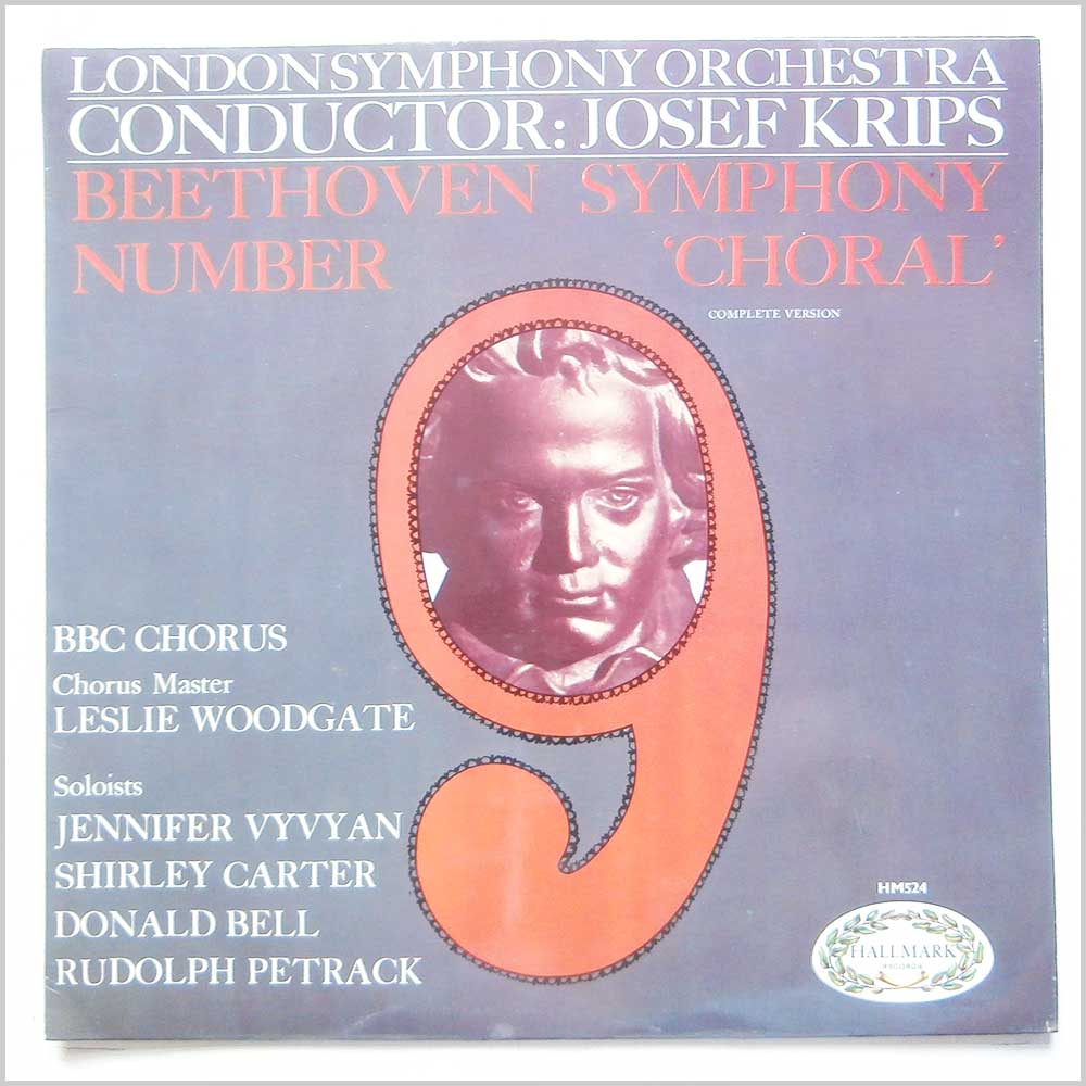 Josef Krips, Londo Symphony Orchestra - Beethoven: Symphony Number 9 Choral  (HM 524) 