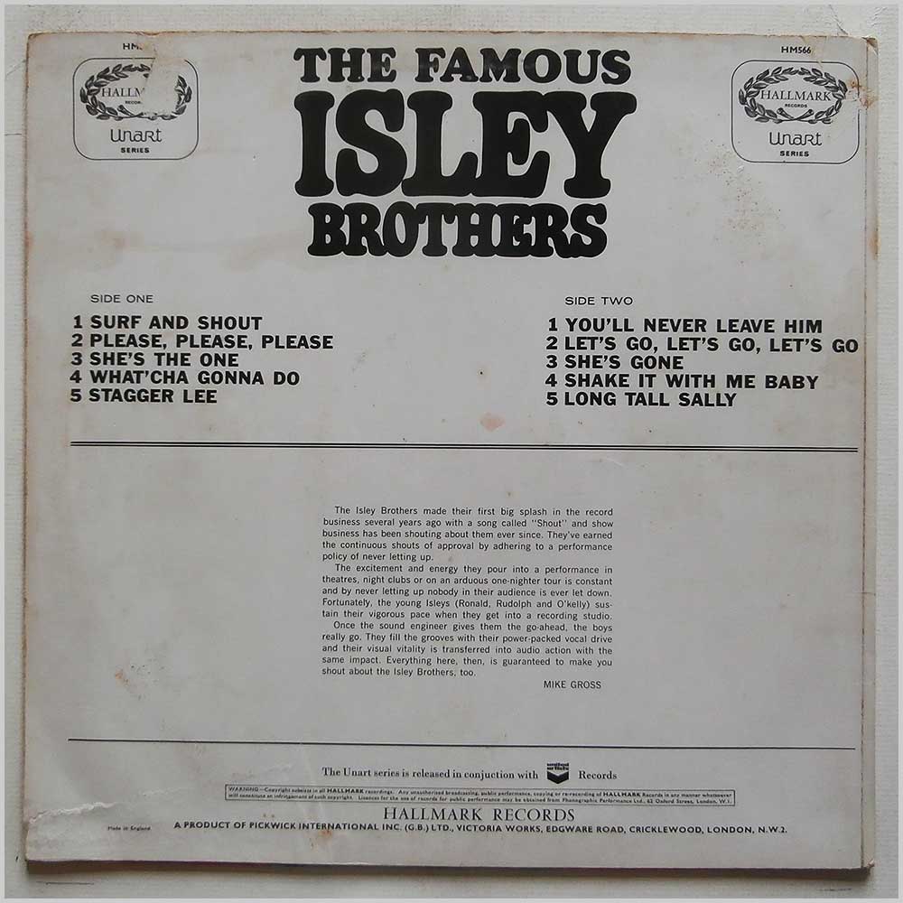 The Isley Brothers - The Famous Isley Brothers  (HM566) 
