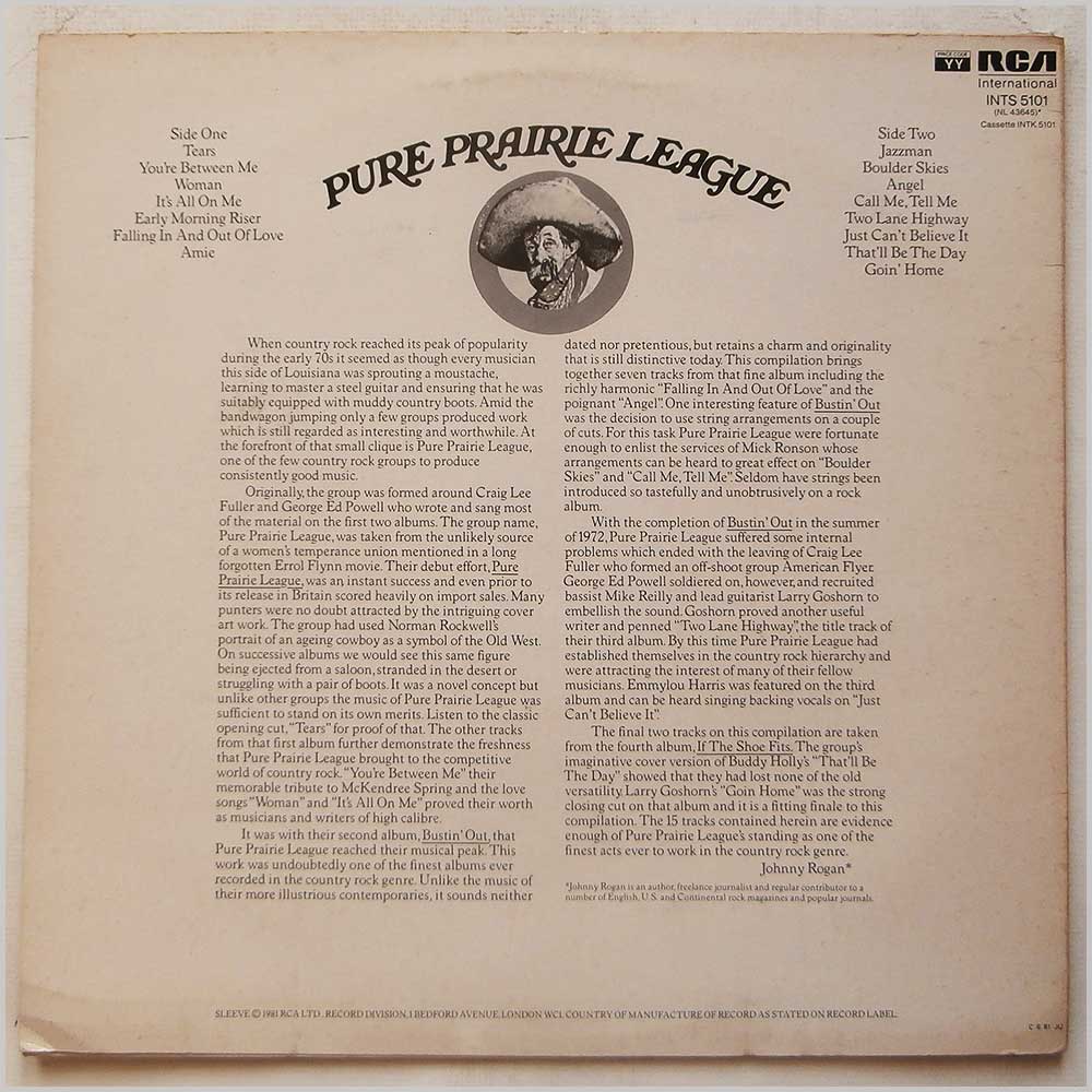 Pure Prairie League - Pure Prairie Collection  (INTS 5101) 