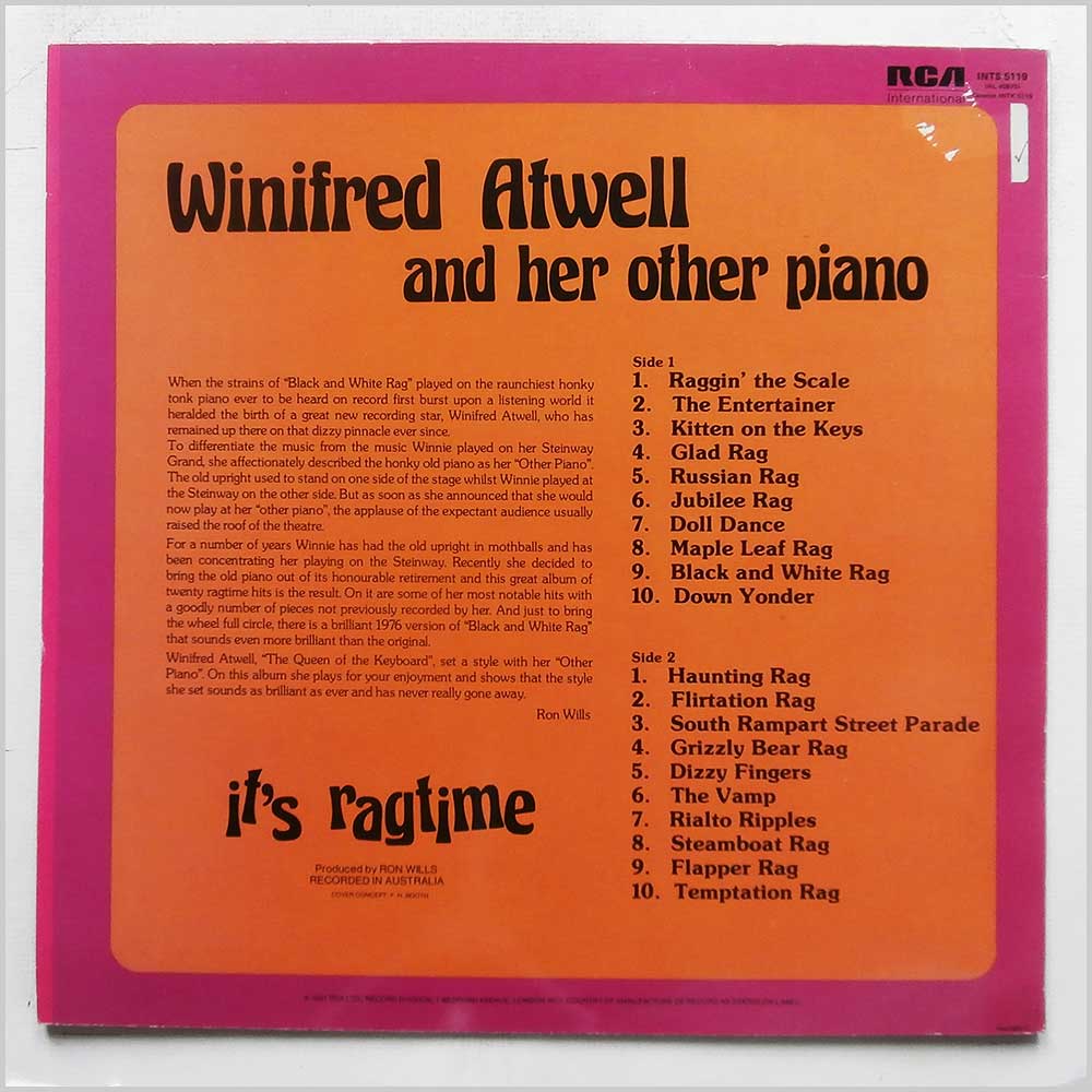 Winifred Atwell - It's Ragtime  (INTS 5119) 