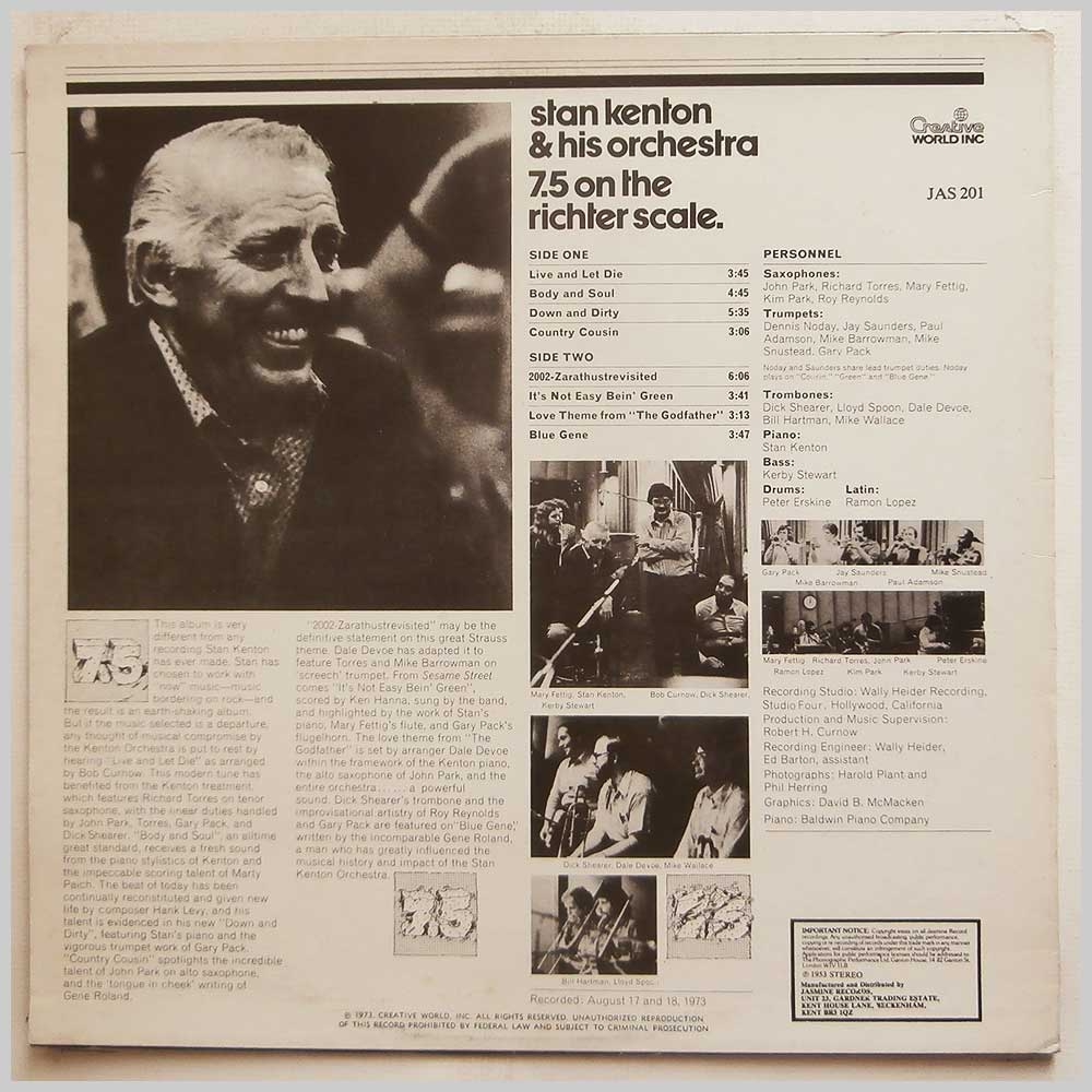 Stan Kenton and His Orchestra - 7.5 On The Richter Scale  (JAS 201) 