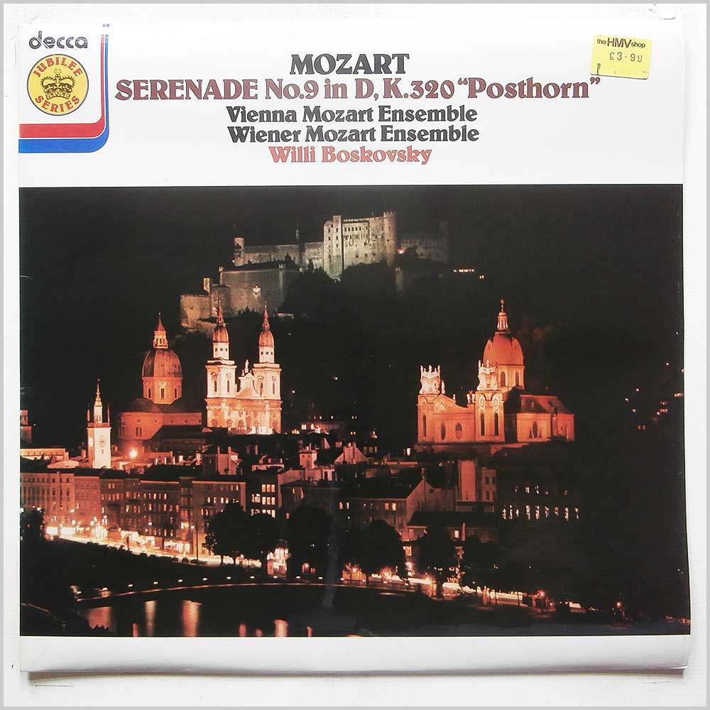 Willi Boskovsky, Adolf Holler, Vienna Mozart Ensemble, Wiener Mozart Ensemble - Mozart: Serenade No. 9 in D, K.320 Posthorn  (JB 34) 