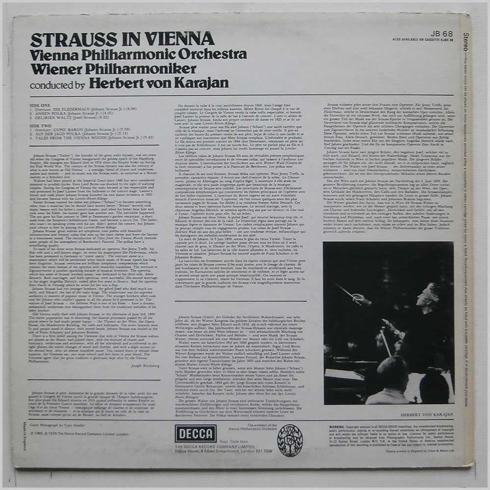 Herbert Von Karajan, Vienna Philharmonic Orchestra - Strauss in Vienna  (JB 68) 