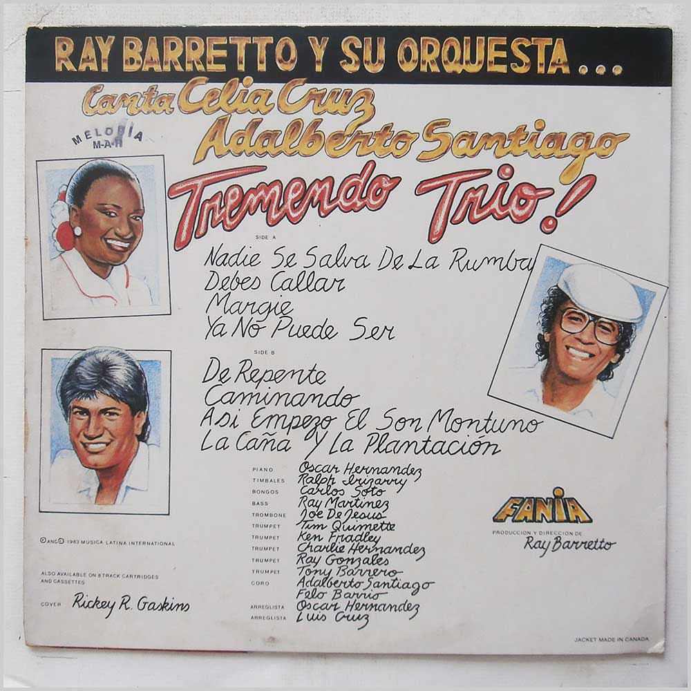 Celia, Ray, Adalberto, Ray Barretto Y Su Orquesta - Tremendo Trio  (JM 623) 