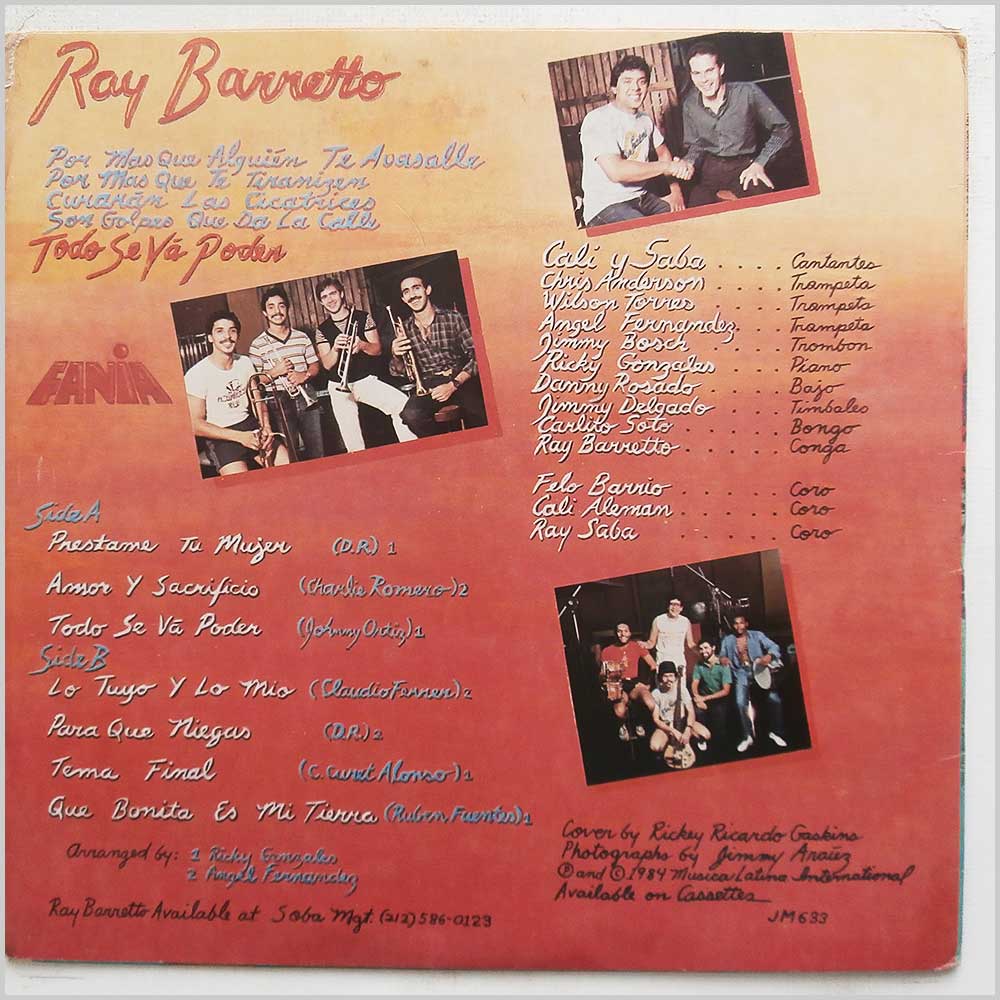 Ray Barretto - Todo Se Va Poder  (JM 633) 