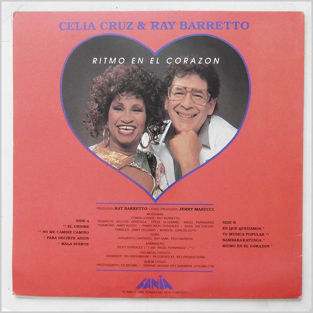 Celia Cruz and Ray Barreto - Ritmo En El Corazon  (JM 651) 