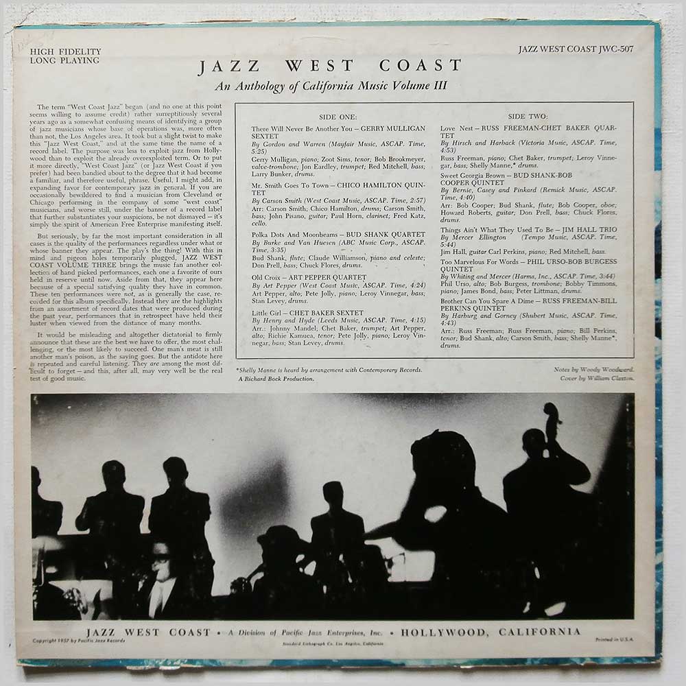 Various - Jazz West Coast Vol. 3  (JWC-507) 