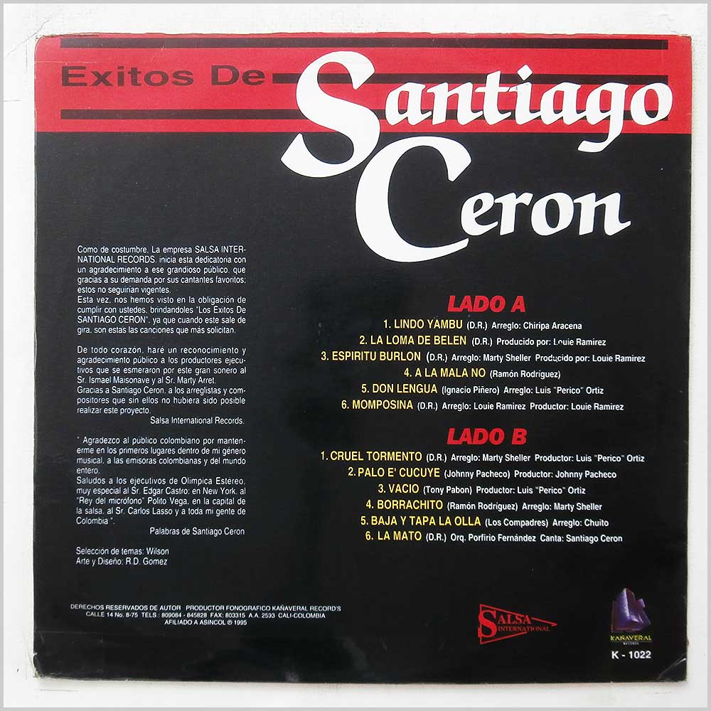 Santiago Ceron - Exitos De Santiago Ceron  (K-1022) 