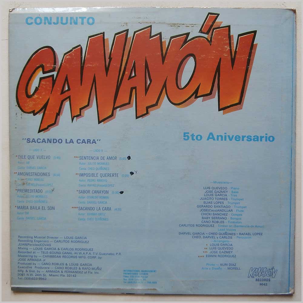 Conjunto Canayon - Sacando La Cara 5to Aniversario  (KANAYON 8042) 