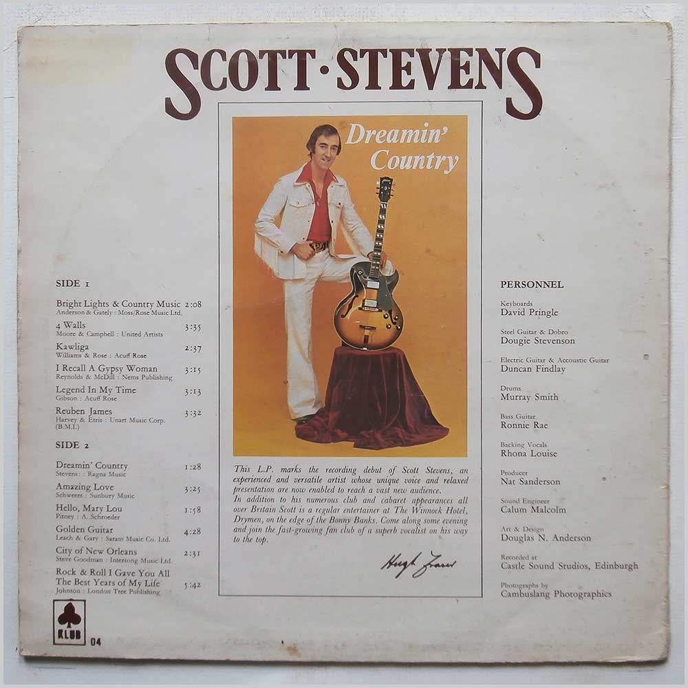 Scott Stevens - Dreamin' Country At The Winnock Hotel Drymen  (KLUB 04) 