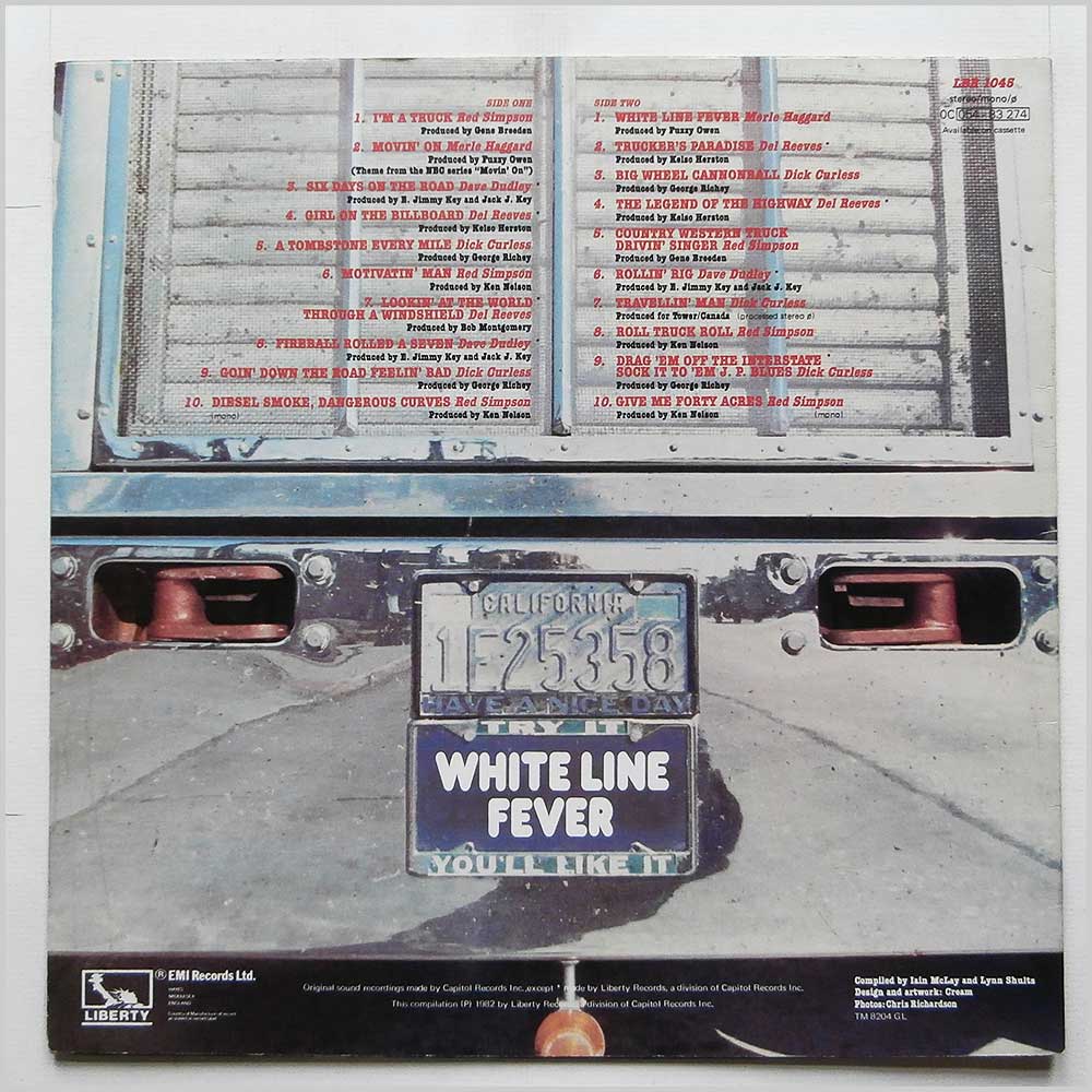 Merle Haggard - White Line Fever 20 Truckin' Hits  (LBR 1045) 
