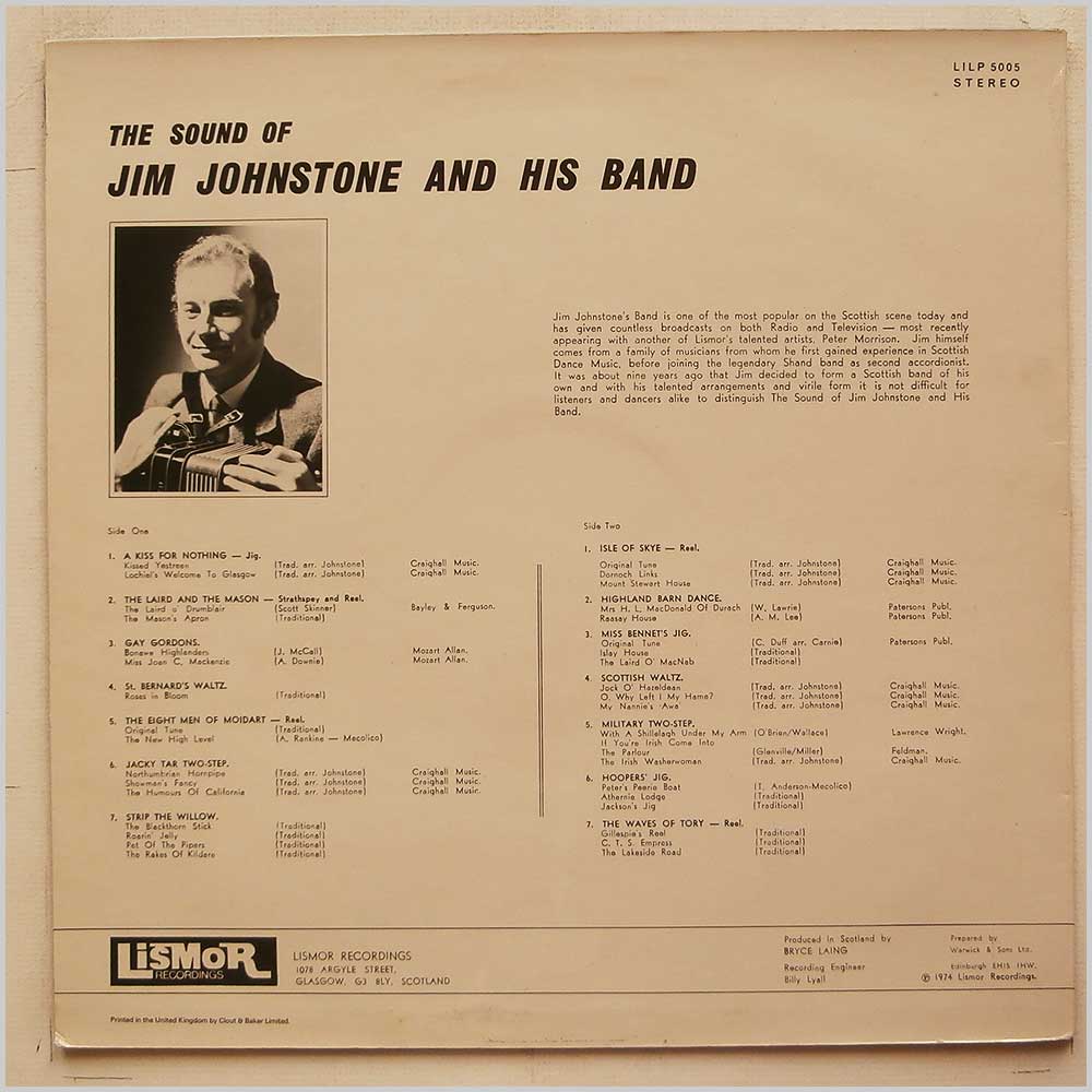 Jim Johnstone and His Band - The Sound Of Jim Johnstone and His Band  (LILP 5005) 