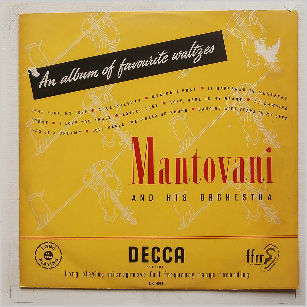 Mantovani and His Orchestra - An Album Of Favourite Watzes  (LK 4051) 