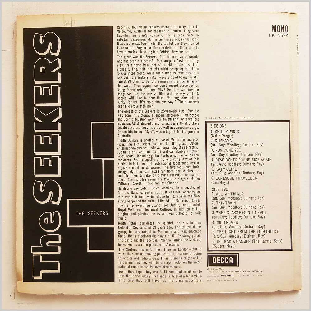 The Seekers - The Seekers  (LK 4694) 