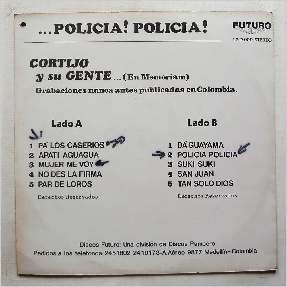Cortijo Y Su Gente - Policia! Policia!  (L.P. 009) 