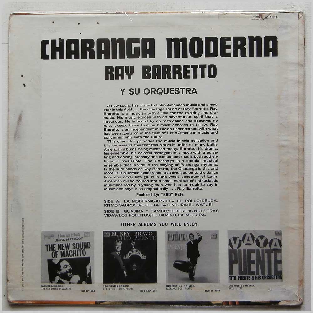 Ray Barretto Y Su Orquestra - Charanga Moderna  (LP-1087) 