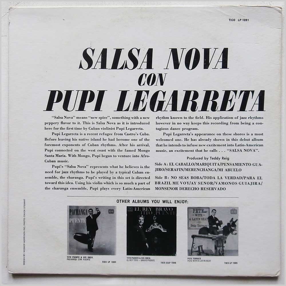 Pupi Legareta - Salsa Nova Con Pupi Legareta  (LP 1091) 